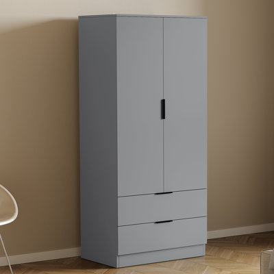 2 Door 2 Drawer Wardrobe Modern Bedroom Storage Solution for Clothes and Accessories