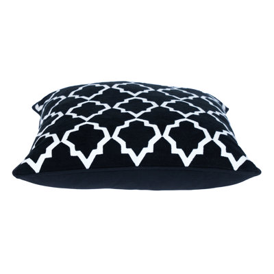 Parkland Collection Canita Transitional Geometric Black 20" x 20" Pillow