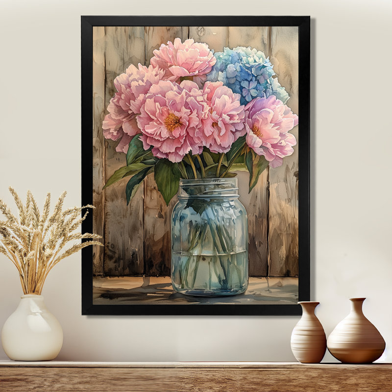 Brambach - salon d'art mural floral, Reproduction encadrée d'une seule photo, Noir, noir, noir, noir, H 20 po x l 12 po