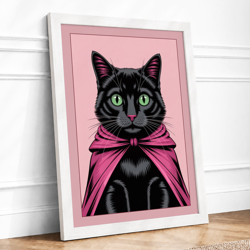 Formal Feline Modern - Print, A1 - 84.1 x 59.4 cm, White