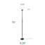 Lampe torchère sur pied 1 lumière Klara, noir onyx, abat-jour blanc, H 70 po