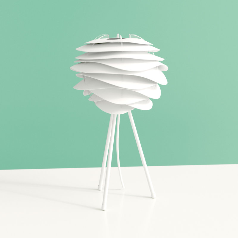 Lampe de table à trépied 19 "Carmina, Blanc, Blanc