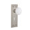 Mission Plate with Decorative Keyhole and White Porcelain Door Knob