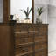 Ensemble de lit en bois avec commode, miroir, deux tables de chevet et commode Traditional-1151141959