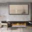 «Neutral Coastal Seascape Sun Reflection Minimalist Wall Decor», reproduction d'art sur toile encadrée-133897432-133897430