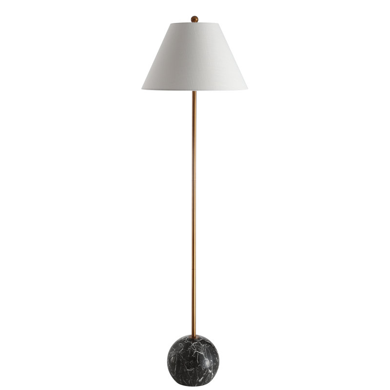 Lampe sur pied Cranon, Doré / Noir