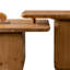 Ensemble de tables basses carrées de style rétro avec finition grain de bois, pour salon, bureau et salle à manger, naturel (ensemble de 2)-124922232