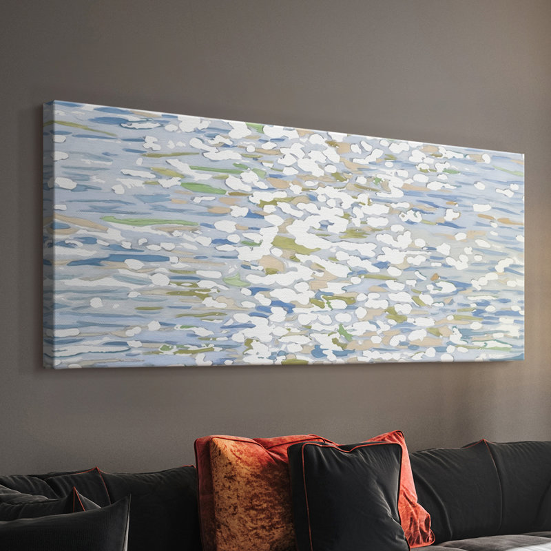 «Crush Waves II», toile tendue avec châssis, prête à être accrochée, H 12 po x l 30 po