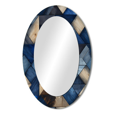 Staudt - Geometric Oval Decorative Mirror On Metal