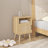 Modern Style Rattan Nightstand - Spacious Storage With Solid Wood Legs For Bedroom, Dorm, And Small Spaces - Oak