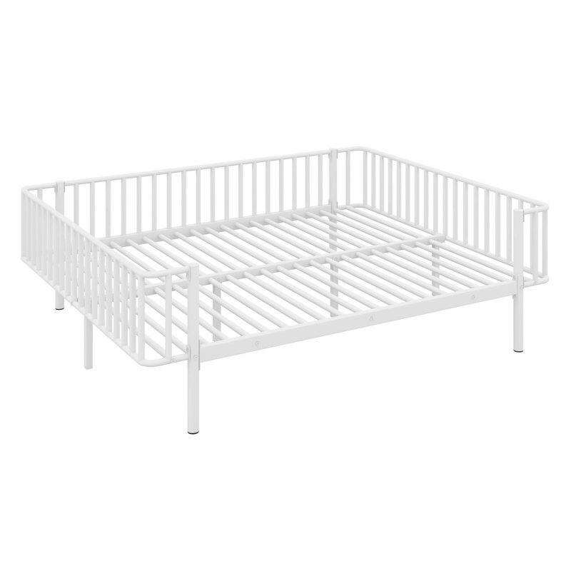 Daybed with Sturdy Slat Support, Perfect for Sofa and Sleeping, White, Queen