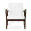 Fauteuil club moderne en similicuir Mid Century