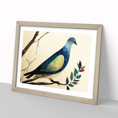 Dove Bird In Watercolour Vol.7 - Single Picture Frame Print