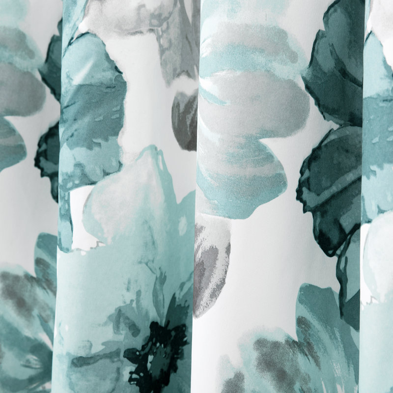 Leah Room Darkening Curtain Pair, Blue, 52"W x 45"L