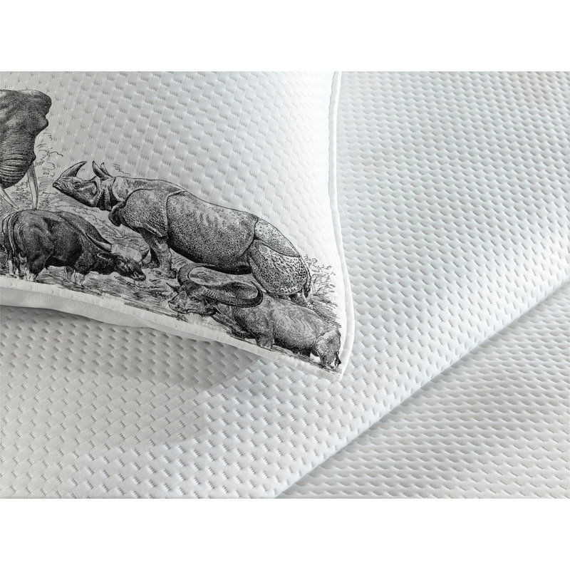 Elephant Rustic Coverlet, King Bedspread + 2 Shams