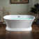 59" x 30" Freestanding Soaking Acrylic Bathtub with Pedestal, Double Ended, Non-Slip Design
