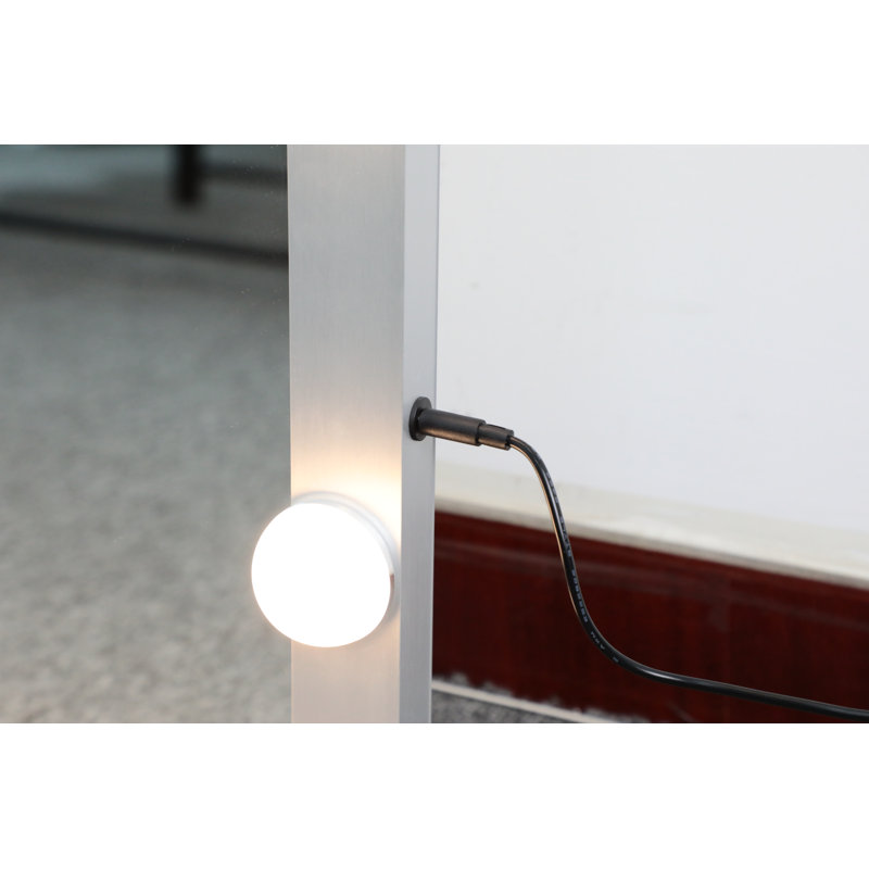 Aluminum Rectangle LED Mirror, 63" x 24", White