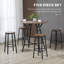 Ensemble 5 pièces de table de bar et chaises Industrial, table de salle à manger compacte avec 4 tabourets pour pub et cuisine