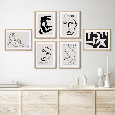 " Matisse Nude Dancer Portrait " by Henri Matisse 6 - Pieces