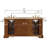 Aiyaan 72'' Double Bathroom Vanity with Travertine Top-907652569
