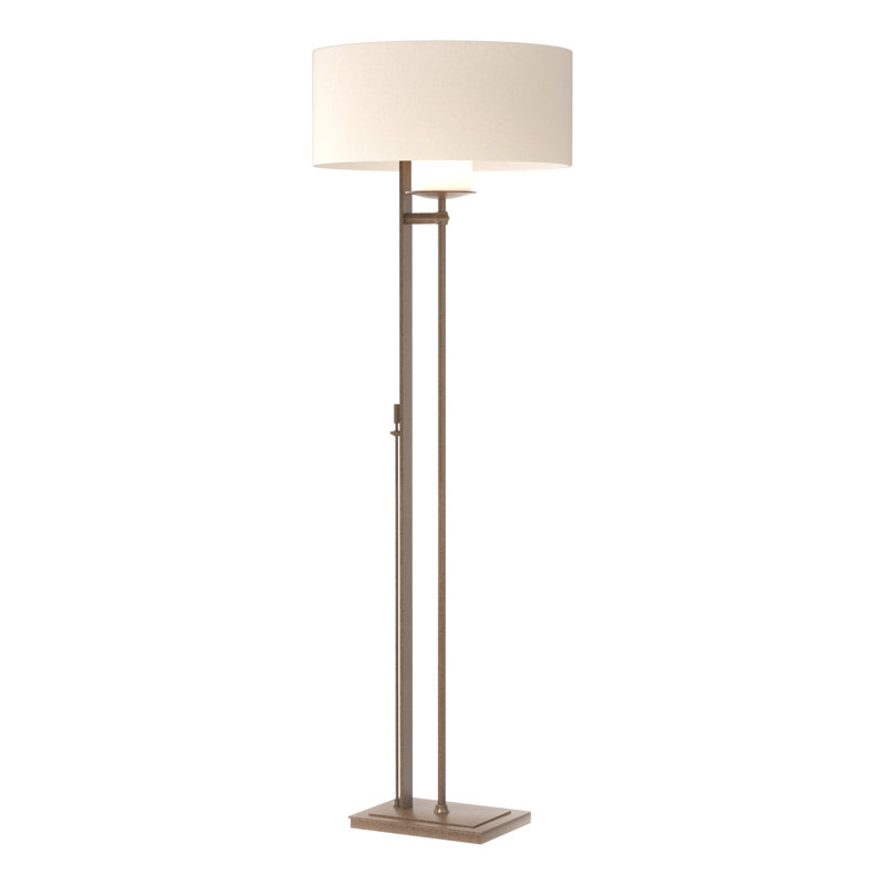Rook 60" Floor Lamp, Flax, Bronze