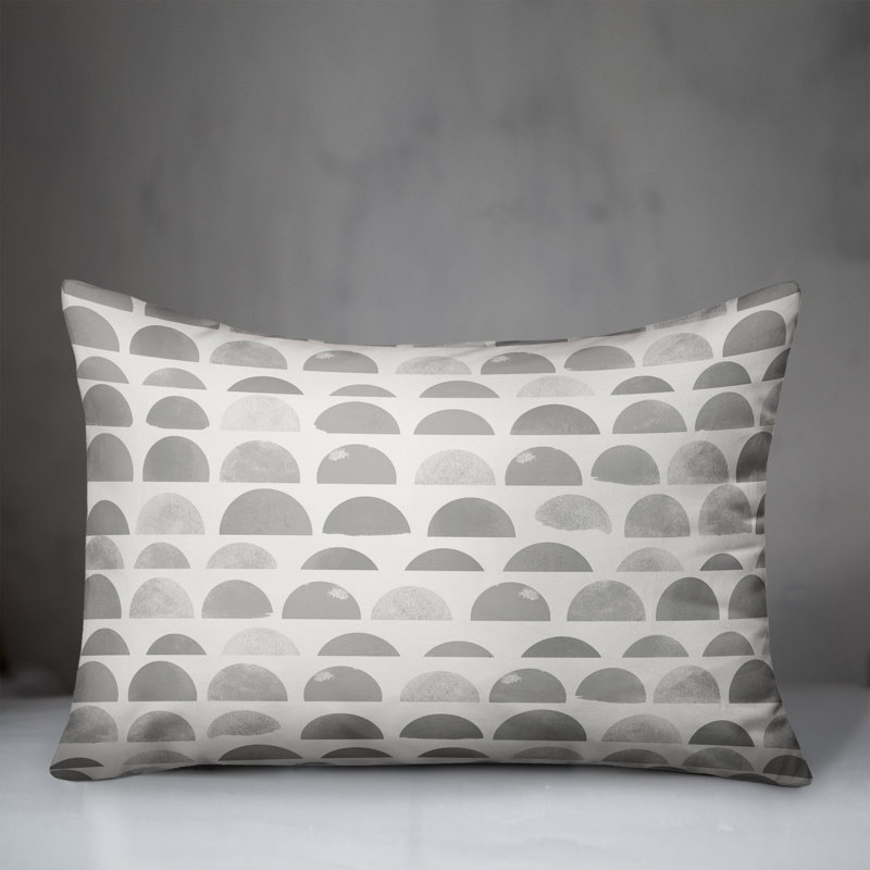 Abstract Outdoor Throw Pillow, Gray