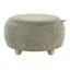 Repose-pieds avec rangement, tissu / bois naturel - vert