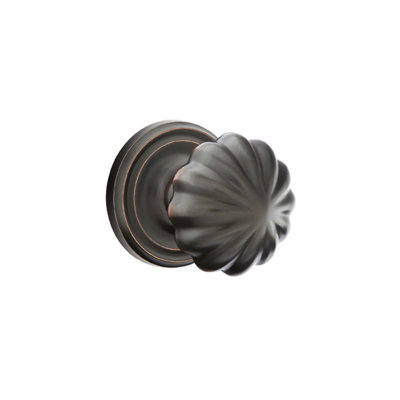 Ensemble de boutons de passage Emtek avec bouton rosette et melon régulier