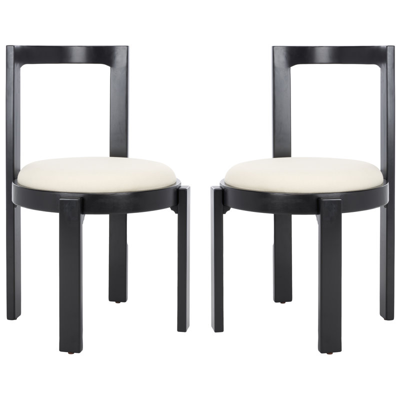 Ghiorghe 18.897637795275593'' H Upholstered Side Chair, Black