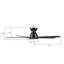 Ventilateur de plafond 52 po avec télécommande Bristol, ensemble d'éclairage inclus.-587353935-587353934-587353936
