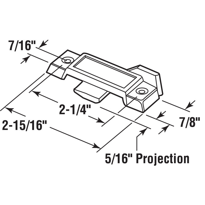 Loquet pour fenêtre Prime-Line 2-1 / 4 H / C sans entretien avec vis (paquet de 1), Blanc