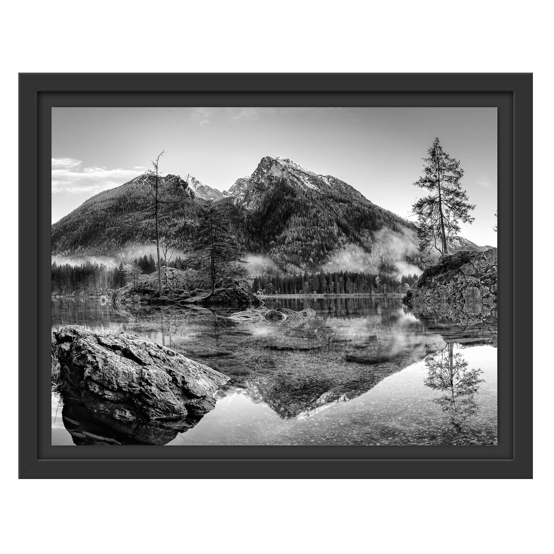 Gerahmtes Wandbild Sonnenaufgang am Hintersee