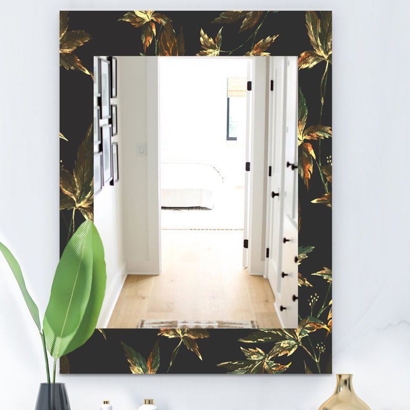 Miroir mural traditionnel laisse, H 24 po x l 32 po