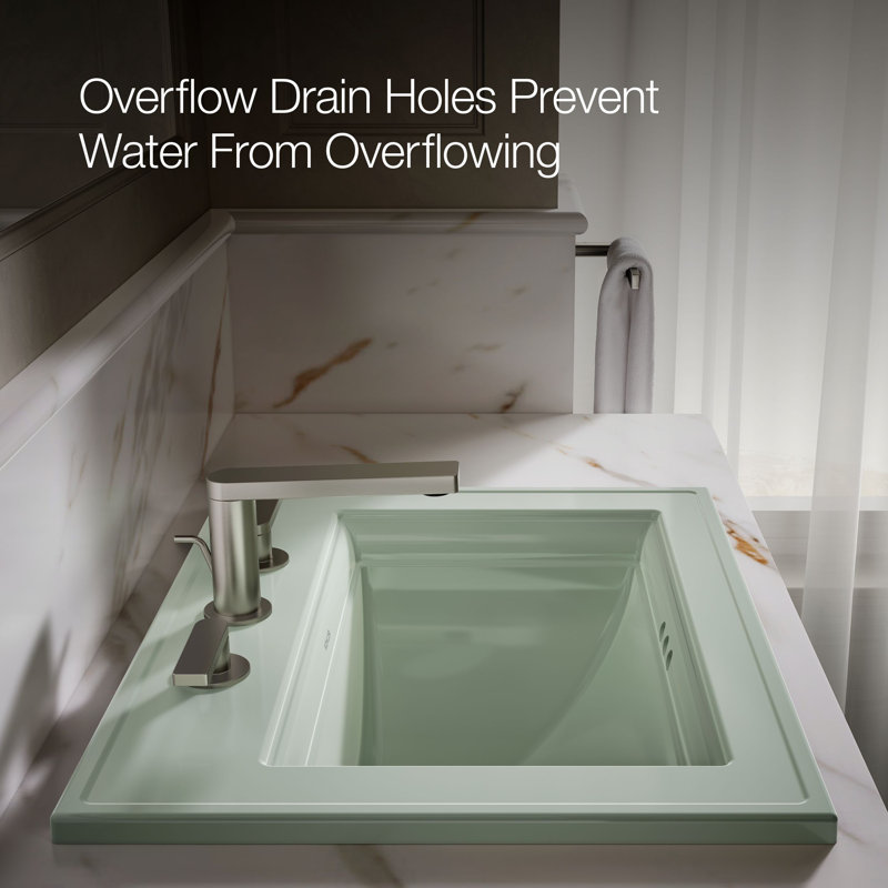 Memoirs® Stately Drop-in Bathroom Sink, 8" Centers, Aspen Green