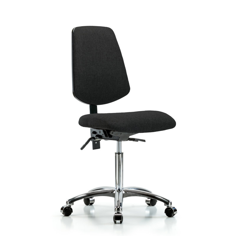 Chaise de travail Jalyn, Noir, Roulettes, Non inclus