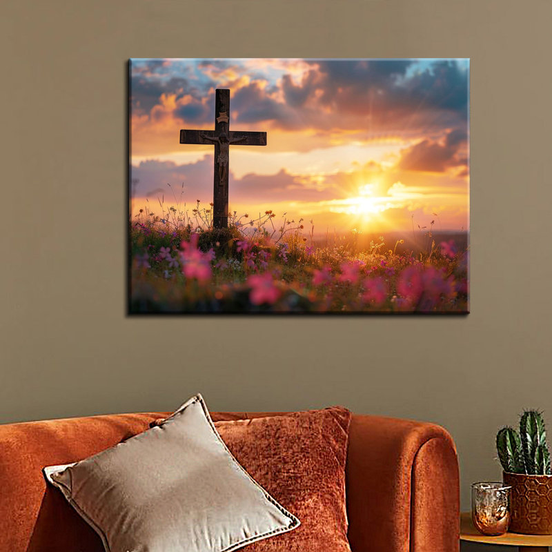 Chrétien Jésus sur toile, H 36 po x l 48 po