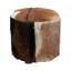 Repose-pieds en cuir de vache Conover Glam