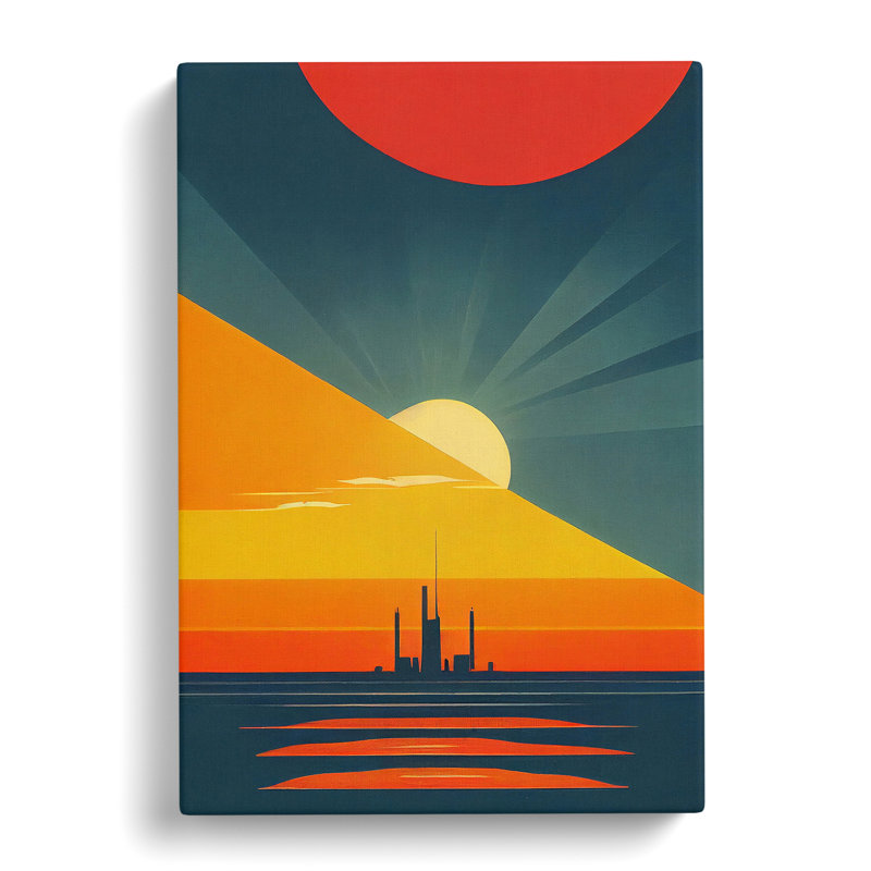 The Seductive Sunset Abstract - Wrapped Canvas, 50cm H x 35cm W x 3cm D