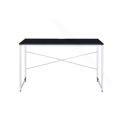 Bureau d'écriture noir et chrome