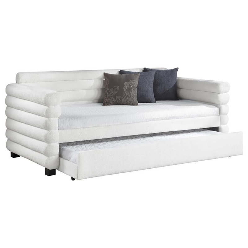 Lit de jour simple tapissier avec couchette Shazier