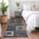 Machine Washable Indoor/Outdoor Cicel ACN1142 Black Rug