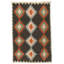 High-Quality Hand-Knotted Black And Light Blue Area Rug