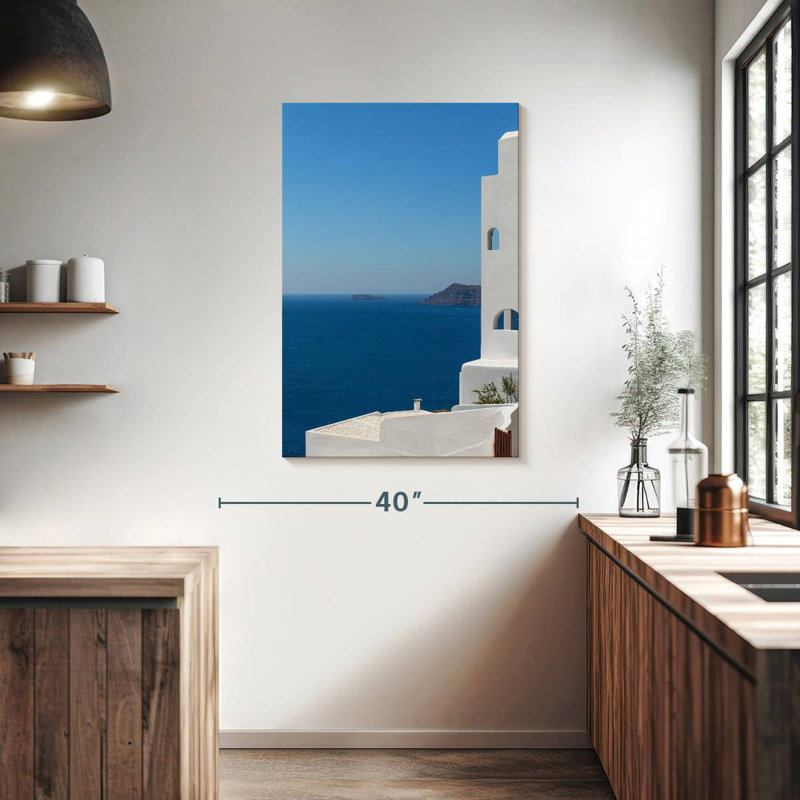 Aime Santorini et la Méditerranée, H 39 po x l 26 po