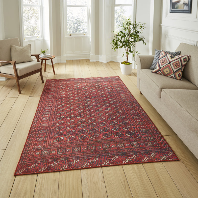 Vintage Look Digitally Printed Area Rug, Rectangle 125 x 170 cm