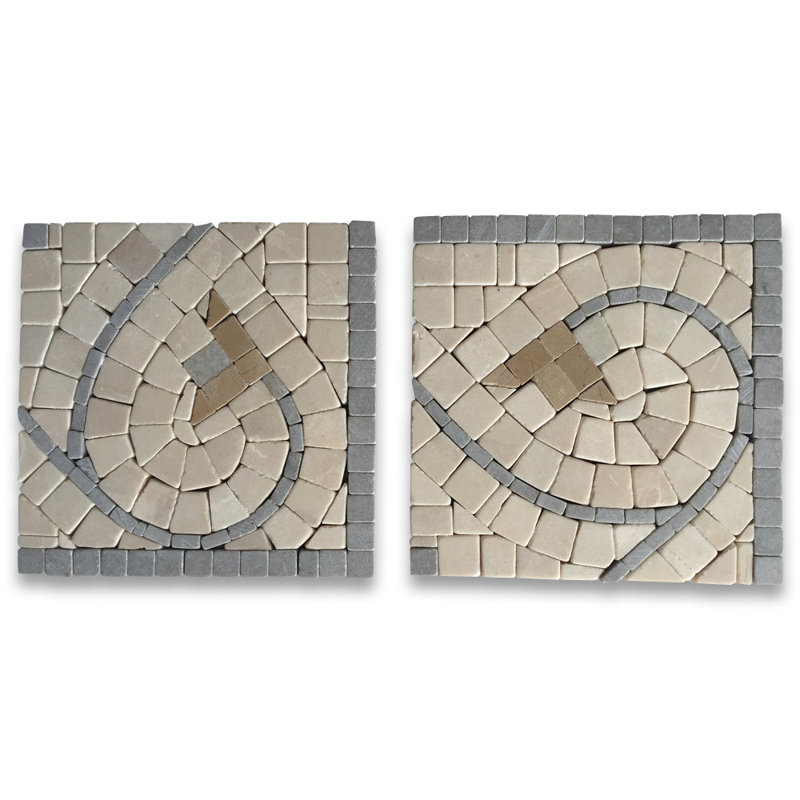 Carreau de mosaïque en marbre 5 po x 5 po