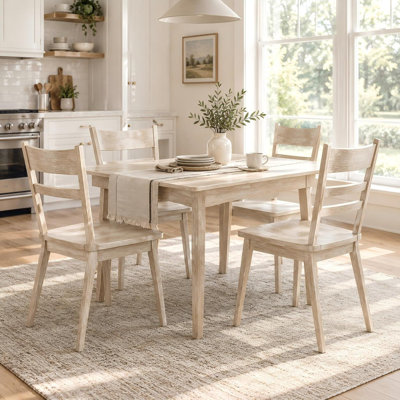 Frida Solid Wood Dining Chair With Open Slat Back