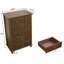 Commode 5 tiroirs cannelée en métal noyer 5 tiroirs Modern-486567948