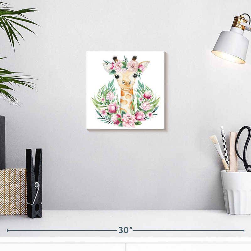 Crowle - girafe à motif floral, H 10 po x l 10 po