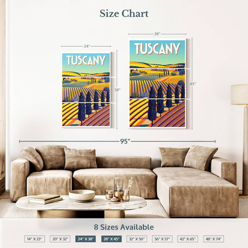 Affiche Nicci Tuscany, H 38 po x l 24 po