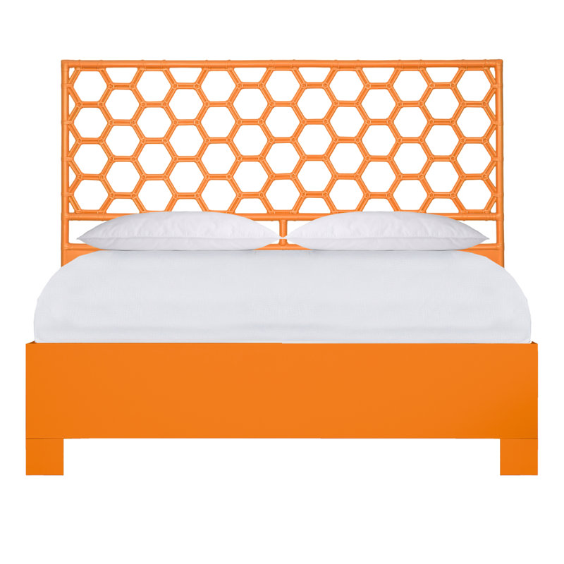 Honeycomb Bed, King, Citrus Orange